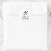 Zilveren Disco Bal Disco Bruid Bruidsfeest Ronde Sticker (Tas)