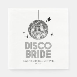 Zilveren Disco Bal Disco Bruid Bruidsfeest Servet