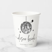 Zilveren Disco Bal Disco Bruid Bruiloft Feest Papieren Bekers (Achterkant)