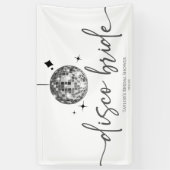 Zilveren Disco Bal Disco Bruid Bruiloft Feest Spandoek (Verticaal)