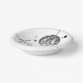 Zilveren Disco Bal Disco Bruid Bruiloft Papieren Kommen (Gebogen)