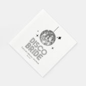 Zilveren Disco Bal Disco Bruid Bruiloft Servet (Hoek)