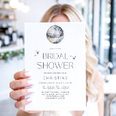 Zilveren Disco Bal Fonkel Bruidsfeest Kaart