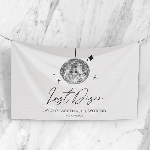 Zilveren Disco Bal Laatste Disco Bachelorette Fees Spandoek