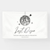 Zilveren Disco Bal Laatste Disco Bachelorette Fees Spandoek (Horizontaal)
