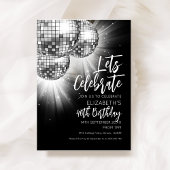 Zilveren Disco Bal Laten we Feesten Kaart