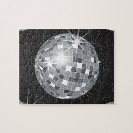 zilveren disco-bal legpuzzel (Horizontaal)