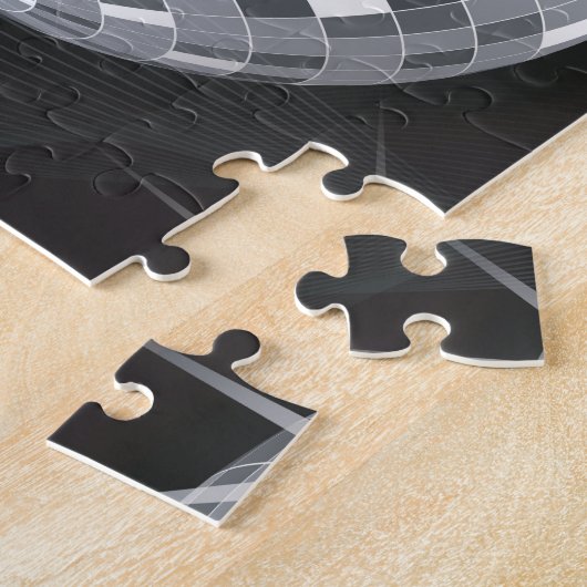 zilveren disco-bal legpuzzel (Zijkant)