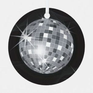 zilveren disco-bal ornament