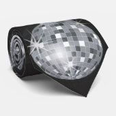 zilveren disco-bal stropdas (Opgerold)