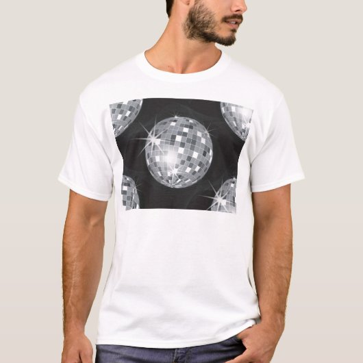 zilveren disco-bal t-shirt (Voorkant)
