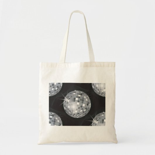 zilveren disco-bal tote bag (Voorkant)