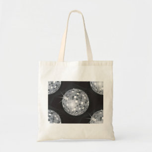 zilveren disco-bal tote bag