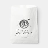 Zilveren Disco Ball Laatste Disco Bachelorette Par Bedankzakje (Voorkant)