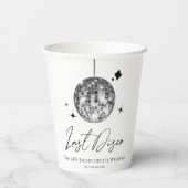 Zilveren Disco Ball Laatste Disco Bachelorette Par Papieren Bekers (Achterkant)