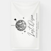 Zilveren Disco Ball Laatste Disco Bachelorette Par Spandoek (Verticaal)