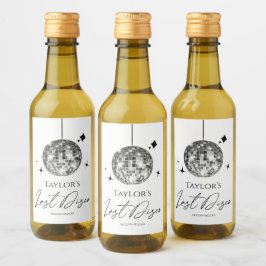 Zilveren Disco Ball Laatste Disco Bachelorette Par Wijn Etiket