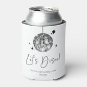 Zilveren Disco Ball Laten we Disco Verjaardagsfees Blikjeskoeler (Blikje Voorkant)