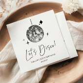 Zilveren Disco Ball Laten we Disco Verjaardagsfees Servet