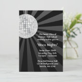 Zilveren Disco Ball Party Dance Prom Formal Kaart (Staand voorkant)