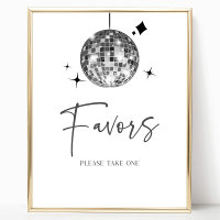 Zilveren Disco Ball Party Favorieten Tafelteken