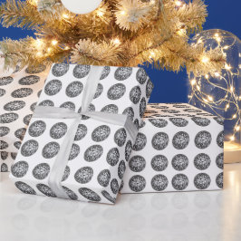 Zilveren Disco Ball Patroon Cadeaupapier