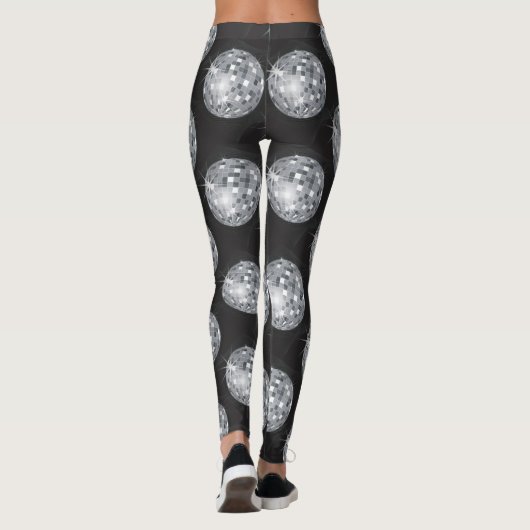 zilveren disco-leggings leggings (Achterkant)