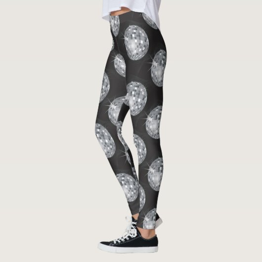 zilveren disco-leggings leggings (Links)