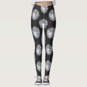 zilveren disco-leggings leggings (Voorkant)