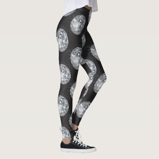 zilveren disco-leggings leggings (Rechts)