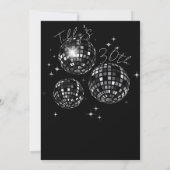 Zilveren disco party modern verrassingsfeestje kaart (Achterkant)