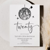 Zilveren Discobal 20e verjaardagsfeest Kaart