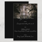 Zilveren discobal verjaardag diner menu (Voorkant / Achterkant)