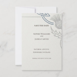 Zilveren Distel Keltische Save the Date Kaart