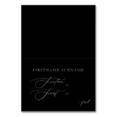 Zilveren DIY Gevouwen Individuele Trouwplaats Kaar Kaart (Voorkant)