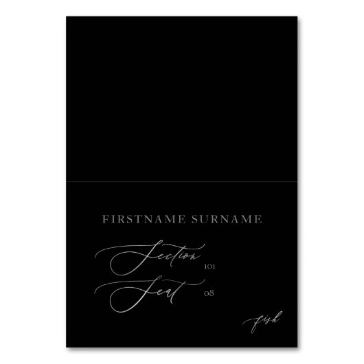 Zilveren DIY Gevouwen Individuele Trouwplaats Kaar Kaart (Voorkant)