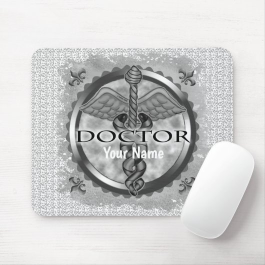 Zilveren dokter muismat (Met muis)