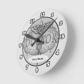 Zilveren dokter ronde klok (Hoek)