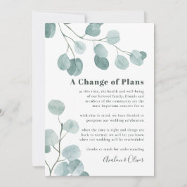 Zilveren Dollar Eucalyptus bruiloft uitstel Kaart