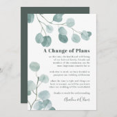 Zilveren Dollar Eucalyptus bruiloft uitstel Kaart (Voorkant / Achterkant)