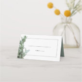 Zilveren Dollar Eucalyptus Trouwplaatskaart Plaatskaartje (Voorkant)