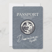 Zilveren Dominicaanse Republiek Paspoort Huwelijk Kaart (Achterkant)