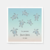 Zilveren Draaikollen Aangepaste tekst Servet (Voorkant)