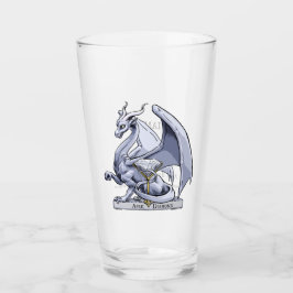 Zilveren Draak: April Birthstone Diamond Glas