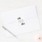 Zilveren Draak Save the Date Stickers (Envelop)