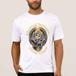 Zilveren Dragon Mystieke Sterkte Zilveren Grace T-shirt