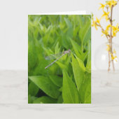 Zilveren Dragonfly Notecards (Blank Inside) Kaart (Gele Bloem)