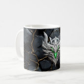 Zilveren Draken Embleem Koffiemok (Voorkant links)