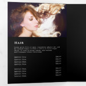 Zilveren drieledige brochure glitter drieluik kaart (Binnenzijde eerst)