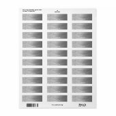 Zilveren druipende glitters bruiloft retouradres etiket (Full Sheet)